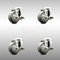 Service Caster 3 Inch 316SS Thermoplastic Rubber Wheel Swivel Bolt Hole Caster Set with Brake SCC-SS316BH20S314-TPRB-TLB-4 - alternate 1